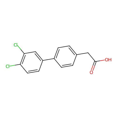 2-[4-(3,4-dichlorophenyl)phenyl]acetic Acid structure
