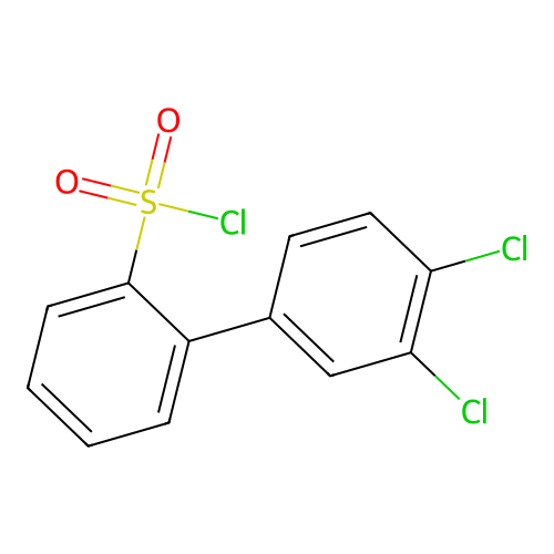 [2-(3,4-Dichlorophenyl)phenyl]sulfonyl chloride structure