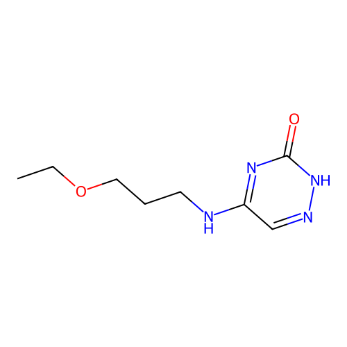5-(3-ethoxypropylamino)-2H-1,2,4-triazin-3-one structure