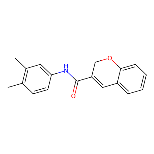 N-(3,4-dimethylphenyl)-2H-chromene-3-carboxamide structure