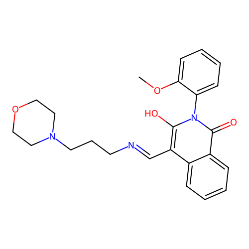 2-(2-methoxyphenyl)-4-[(3-morpholin-4-ylpropylamino)methylidene]isoquinoline-1,3-dione structure