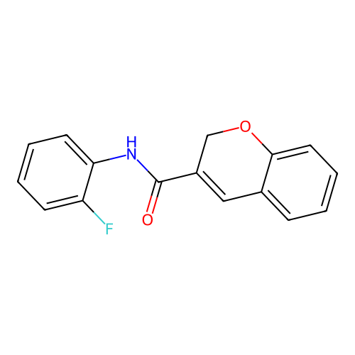 N-(2-fluorophenyl)-2H-chromene-3-carboxamide structure