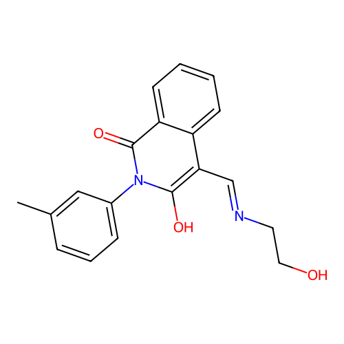 4-[(2-hydroxyethylamino)methylidene]-2-(3-methylphenyl)isoquinoline-1,3-dione structure