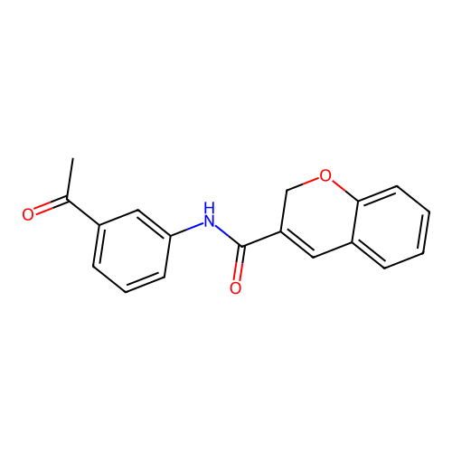 N-(3-acetylphenyl)-2H-chromene-3-carboxamide structure