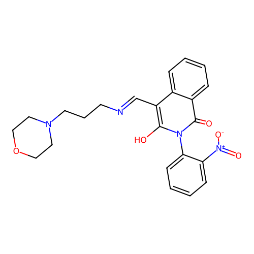 4-[(3-morpholin-4-ylpropylamino)methylidene]-2-(2-nitrophenyl)isoquinoline-1,3-dione structure