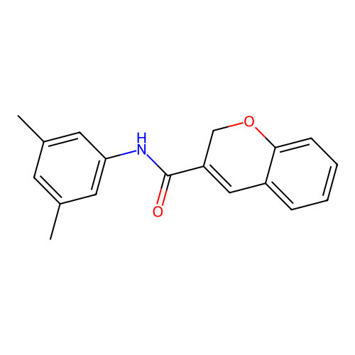 N-(3,5-dimethylphenyl)-2H-chromene-3-carboxamide structure