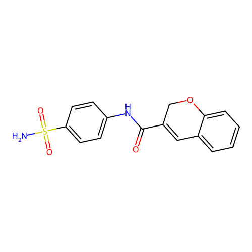 N-(4-sulfamoylphenyl)-2H-chromene-3-carboxamide structure