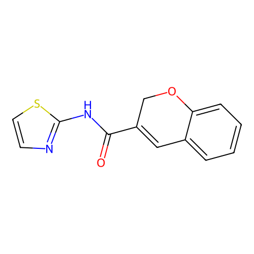N-(1,3-thiazol-2-yl)-2H-chromene-3-carboxamide structure
