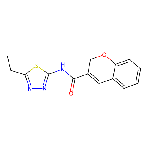 N-(5-ethyl-1,3,4-thiadiazol-2-yl)-2H-chromene-3-carboxamide structure