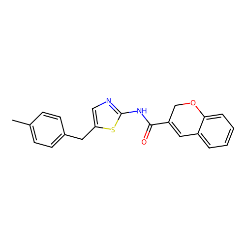 N-[5-(4-methylbenzyl)-1,3-thiazol-2-yl]-2H-chromene-3-carboxamide structure