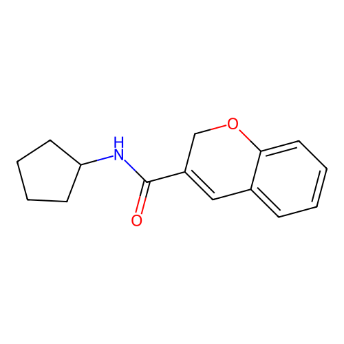 N-cyclopentyl-2H-chromene-3-carboxamide structure