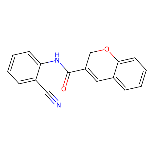 N-(2-cyanophenyl)-2H-chromene-3-carboxamide structure
