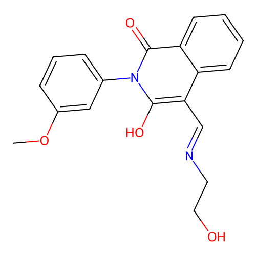 4-[(2-hydroxyethylamino)methylidene]-2-(3-methoxyphenyl)isoquinoline-1,3-dione structure