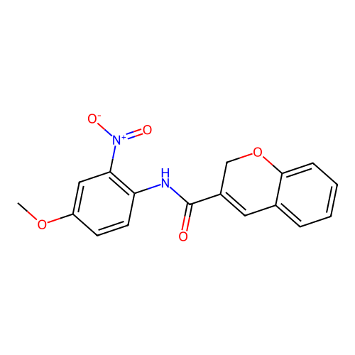 N-(4-methoxy-2-nitrophenyl)-2H-chromene-3-carboxamide structure