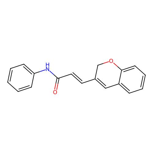(2E)-3-(2H-chromen-3-yl)-N-phenylprop-2-enamide structure