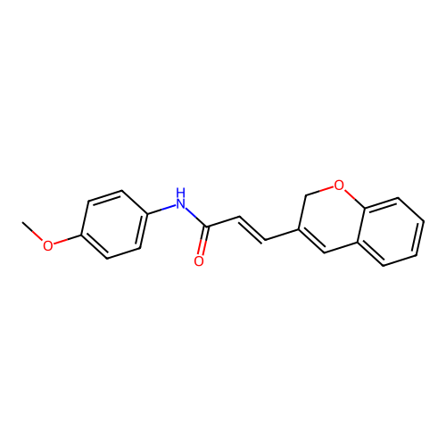 (2E)-3-(2H-chromen-3-yl)-N-(4-methoxyphenyl)prop-2-enamide structure