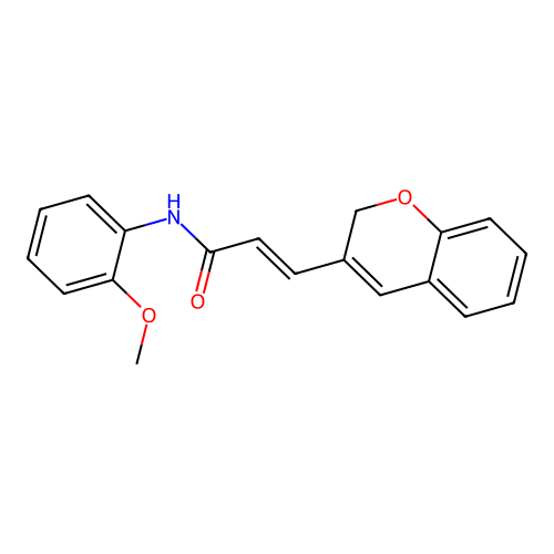 (2E)-3-(2H-chromen-3-yl)-N-(2-methoxyphenyl)prop-2-enamide structure