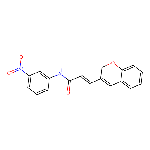(2E)-3-(2H-chromen-3-yl)-N-(3-nitrophenyl)prop-2-enamide structure