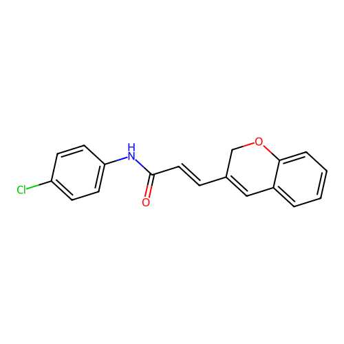 (2E)-N-(4-chlorophenyl)-3-(2H-chromen-3-yl)prop-2-enamide structure