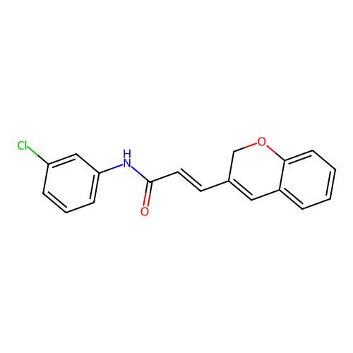 (2E)-N-(3-chlorophenyl)-3-(2H-chromen-3-yl)prop-2-enamide structure