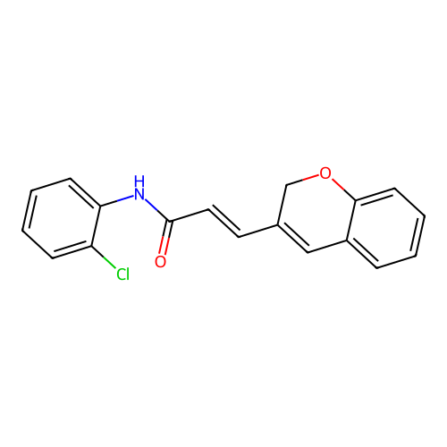 (2E)-N-(2-chlorophenyl)-3-(2H-chromen-3-yl)prop-2-enamide structure