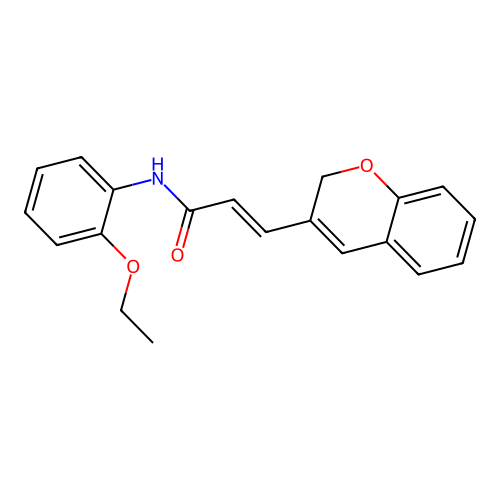 (2E)-3-(2H-chromen-3-yl)-N-(2-ethoxyphenyl)prop-2-enamide structure
