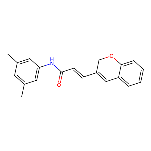 (2E)-3-(2H-chromen-3-yl)-N-(3,5-dimethylphenyl)prop-2-enamide structure