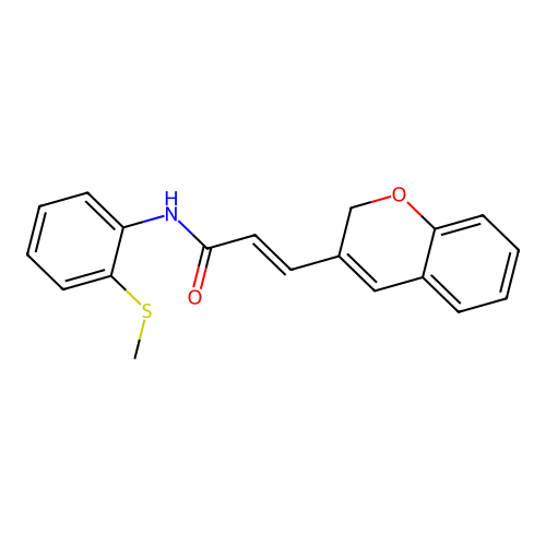 (2E)-3-(2H-chromen-3-yl)-N-[2-(methylsulfanyl)phenyl]prop-2-enamide structure