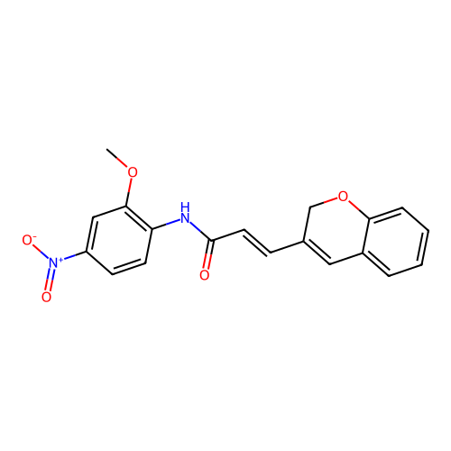 (2E)-3-(2H-chromen-3-yl)-N-(2-methoxy-4-nitrophenyl)prop-2-enamide structure