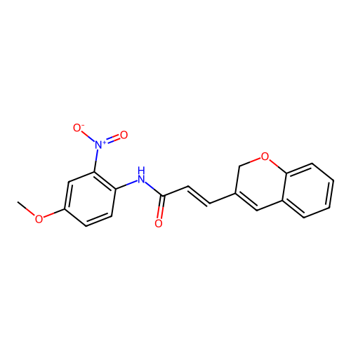(2E)-3-(2H-chromen-3-yl)-N-(4-methoxy-2-nitrophenyl)prop-2-enamide structure