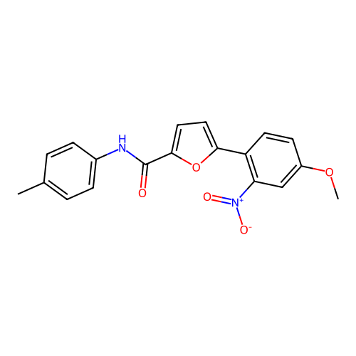 5-(4-methoxy-2-nitrophenyl)-N-(4-methylphenyl)furan-2-carboxamide structure