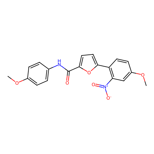 5-(4-methoxy-2-nitrophenyl)-N-(4-methoxyphenyl)furan-2-carboxamide structure