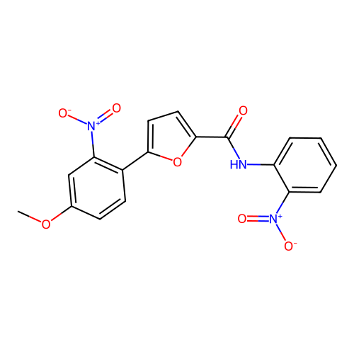 5-(4-methoxy-2-nitrophenyl)-N-(2-nitrophenyl)furan-2-carboxamide structure