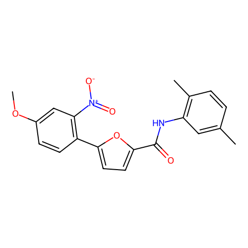 N-(2,5-dimethylphenyl)-5-(4-methoxy-2-nitrophenyl)furan-2-carboxamide structure
