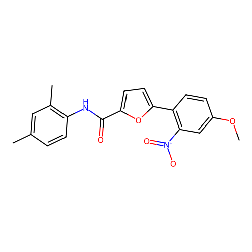 N-(2,4-dimethylphenyl)-5-(4-methoxy-2-nitrophenyl)furan-2-carboxamide structure