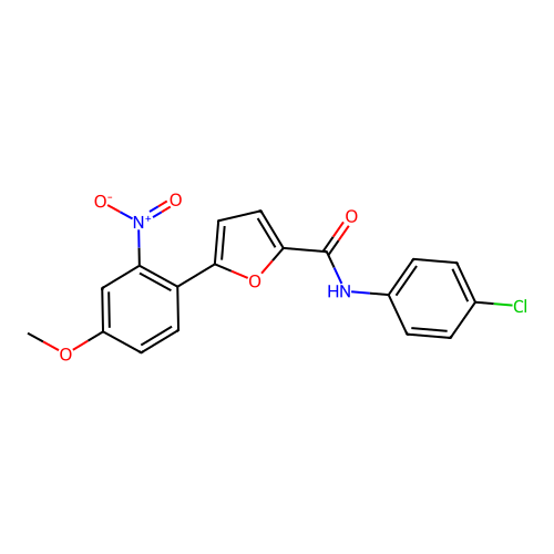N-(4-chlorophenyl)-5-(4-methoxy-2-nitrophenyl)furan-2-carboxamide structure