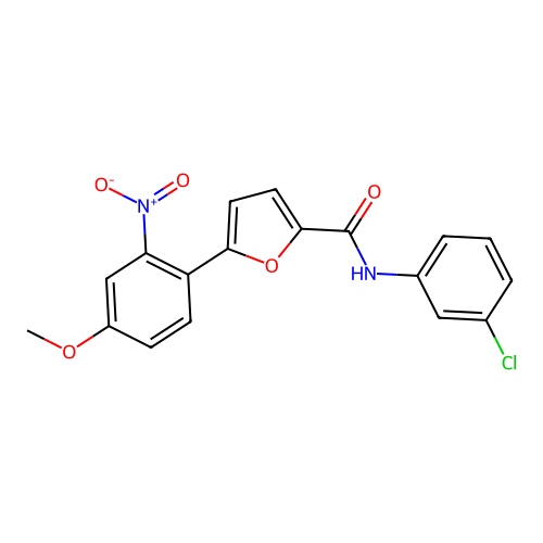 N-(3-chlorophenyl)-5-(4-methoxy-2-nitrophenyl)furan-2-carboxamide structure