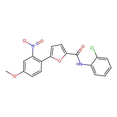 N-(2-chlorophenyl)-5-(4-methoxy-2-nitrophenyl)furan-2-carboxamide structure