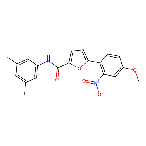 N-(3,5-dimethylphenyl)-5-(4-methoxy-2-nitrophenyl)furan-2-carboxamide structure