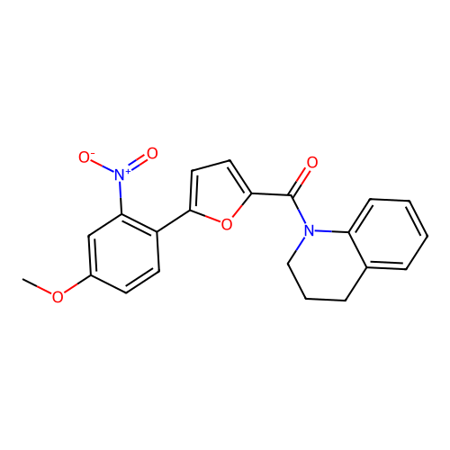 (3,4-dihydroquinolin-1(2H)-yl)(5-(4-methoxy-2-nitrophenyl)furan-2-yl)methanone structure