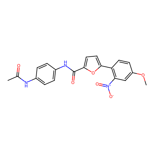 N-(4-acetamidophenyl)-5-(4-methoxy-2-nitrophenyl)furan-2-carboxamide structure