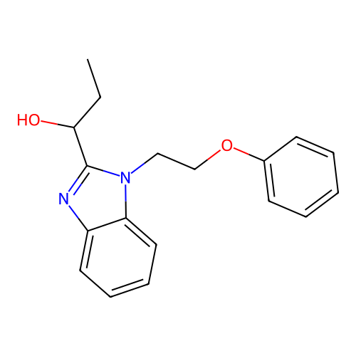 1-[1-(2-Phenoxyethyl)benzimidazol-2-yl]propan-1-ol structure