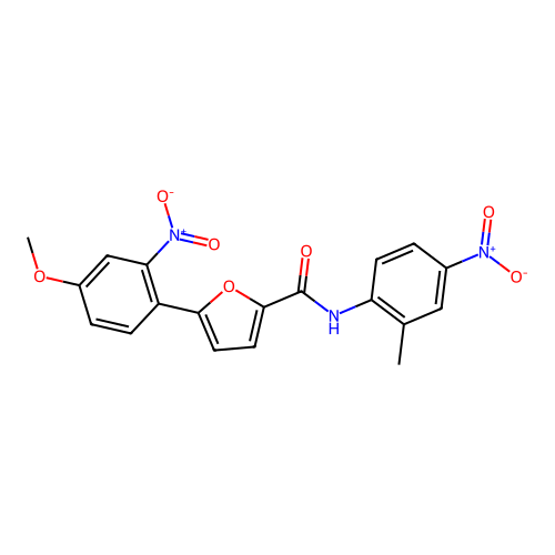 5-(4-methoxy-2-nitrophenyl)-N-(2-methyl-4-nitrophenyl)furan-2-carboxamide structure