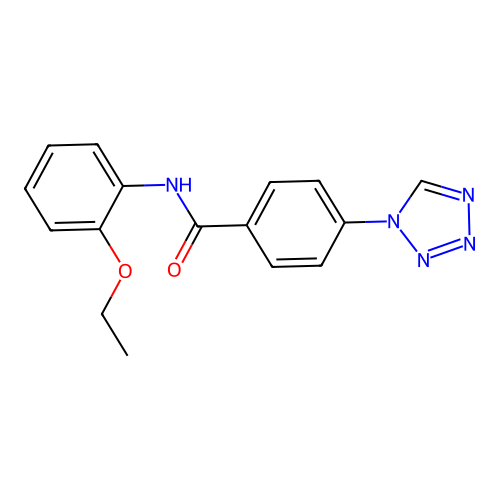 N-(2-ethoxyphenyl)-4-(1H-tetrazol-1-yl)benzamide structure