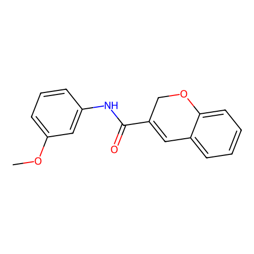 N-(3-methoxyphenyl)-2H-chromene-3-carboxamide structure