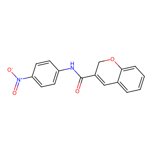 N-(4-nitrophenyl)-2H-chromene-3-carboxamide structure