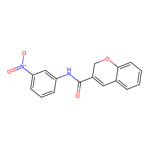 N-(3-nitrophenyl)-2H-chromene-3-carboxamide structure