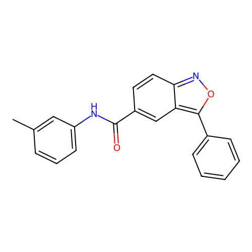 N-(3-methylphenyl)-3-phenyl-2,1-benzoxazole-5-carboxamide structure