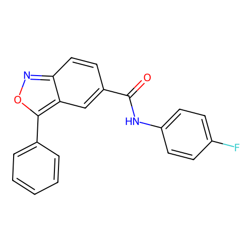 N-(4-fluorophenyl)-3-phenyl-2,1-benzoxazole-5-carboxamide structure