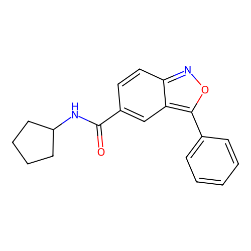 N-cyclopentyl-3-phenyl-2,1-benzoxazole-5-carboxamide structure